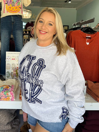 Clover Blue Eagles Side Bow Sweatshirt