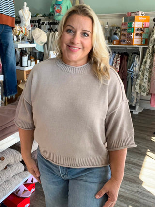 Short Sleeve Sweater Top